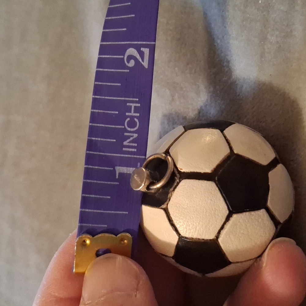 Black and White Soccer Ball Charm Ornament - Picture 3 of 4